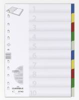 Durable registre 1-10 farvet 10-delt