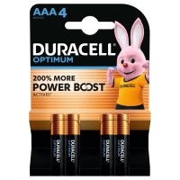 Duracell Optimum batteri AAA alkaline, pakke a 4 stk