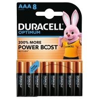 Duracell Optimum batteri AAA alkaline, pakke a 8 stk