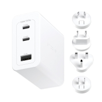 EMPOWER Turbo 100W World Travel Adaptor med 2x USB-C og USB-A hvid