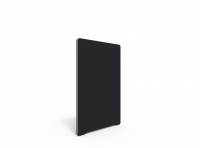 Edge skærmvæg 100x150cm sort med hvid liste