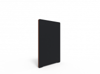 Edge skærmvæg 100x150cm sort med orange liste