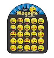 Emoji magneter i glas Ø35 med sjove ansigter