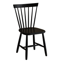 Enkel 3173 tr&aelig;stol 440mm i sortbejdset massiv birk