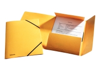 Esselte elastikmappe 3-klap karton A4 gul