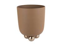 Estilo blomsterkrukke Ø23cm brun