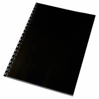 GBC Indbindingsomslag karton læderpræg sort, 100 stk