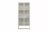 Garis vitrineskab med glasd&oslash;re 160x70x40cm beige | Outlet
