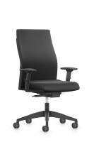 Interstuhl kontorstol 139RS med polstret ryg og armlæn sort