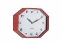 Karlsson Modern Factory Octagon vægur rød