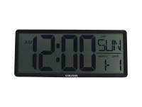 Karlsson Retro LCD bord- og vægur 34,8x14,7x2,7cm sort