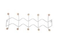 Knagerække Double Zig Zag 6,5x20cm hvid