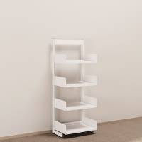 Kontorreol i st&aring;l til gulv 1600x600x400mm hvid