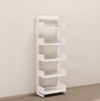 Kontorreol i st&aring;l til gulv 1900x600x300mm hvid