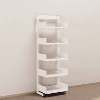 Kontorreol i st&aring;l til gulv 1900x600x400mm hvid