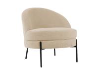 Leitmotiv Noble loungestol med teddy stof beige