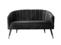 Leitmotiv Royal sofa med velvet stof sort