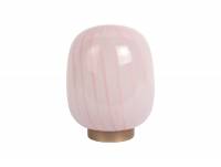 Leitmotiv Summer Globe bordlampe 15,6x20cm glas lyserød