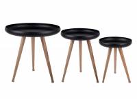 Leitmotiv loungebordsæt Tripod mangotræ sort