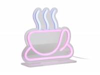Leitmotiv neonlys Coffee bordlampe 22x21cm lyserød
