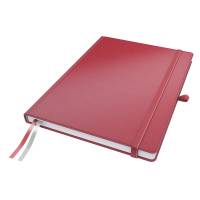 Leitz Complete notesbog A4 med læder look linieret rød