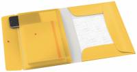 Leitz Cosy Mobile 3-klap elastikmappe PP A4 med lomme gul