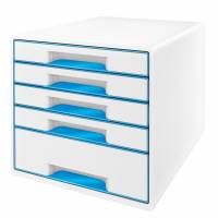 Leitz Desk Cube WOW skuffekabinet med 5 skuffer blå