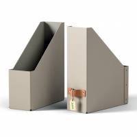Leitz Puro tidsskriftsamler i karton beige, 2 stk