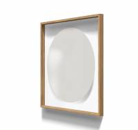 Lintex A01 circle glastavle i ramme 100x100cm Soft, lys beige