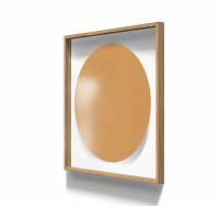 Lintex A01 circle glastavle med egetræsramme 100x100cm Sunny, bronze