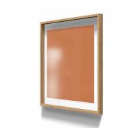Lintex A01 glastavle med egetræsramme 100x100cm Brave, brændt orange