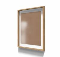 Lintex A01 glastavle med egetræsramme 100x100cm Humble, mokka