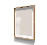 Lintex A01 glastavle med egetræsramme 100x100cm Lazy, lys brun