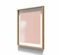 Lintex A01 glastavle med egetræsramme 100x100cm Naive, rosa