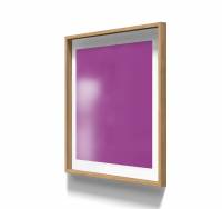Lintex A01 glastavle med egetræsramme 100x100cm Vivid, violet