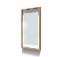 Lintex A01 glastavle med egetræsramme 70x100cm Crisp, dueblå