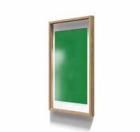 Lintex A01 glastavle med egetræsramme 70x100cm Fearless, grøn