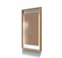 Lintex A01 glastavle med egetræsramme 70x100cm Humble, mokka