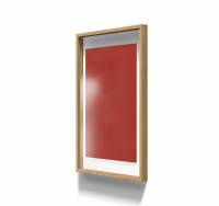 Lintex A01 glastavle med egetræsramme 70x100cm Loving, rustrød