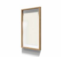 Lintex A01 glastavle med egetræsramme 70x100cm Pale, råhvid