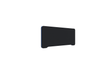 Lintex Edge bordskærmvæg 100x40cm sort med blå liste