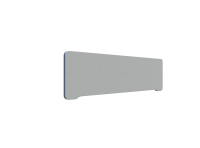 Lintex Edge Table bordskærmvæg 140x40cm grå med blå liste