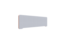 Lintex Edge Table bordskærmvæg 140x40cm lys grå med orange liste