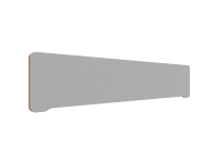 Lintex Edge Table bordskærmvæg 200x40cm grå med orange liste