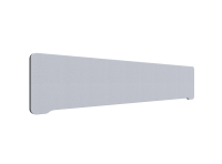 Lintex Edge Table bordskærmvæg 200x40cm lys grå med sort liste