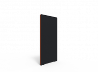 Lintex Edge skærmvæg 80x165cm sort med orange liste