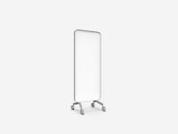 Lintex Frame Mobile Silk glastavle 75x196cm med grå ramme Pure, hvid
