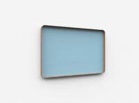 Lintex Frame Wall Silk glastavle med egetræsramme 150x100cm Calm, lys blå