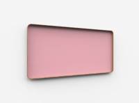 Lintex Frame Wall Silk glastavle med egetræsramme 200x100cm Blush, lyserød
