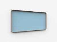 Lintex Frame Wall Silk glastavle med egetræsramme 200x100cm Calm, lys blå